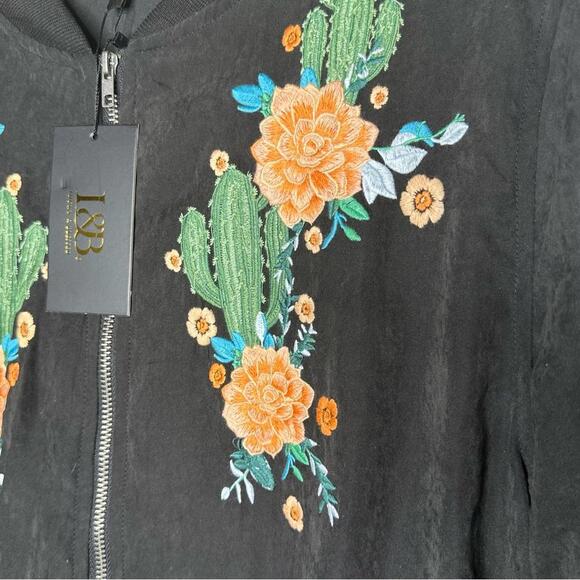 L&B XL Cactus Embroidered bomber jacket - Picture 3 of 9